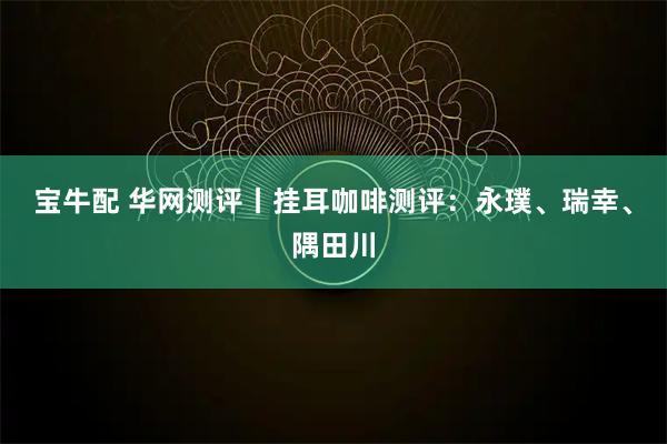 宝牛配 华网测评丨挂耳咖啡测评：永璞、瑞幸、隅田川