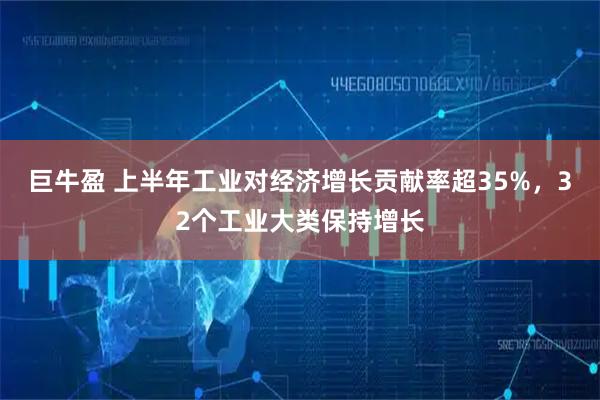 巨牛盈 上半年工业对经济增长贡献率超35%，32个工业大类保持增长